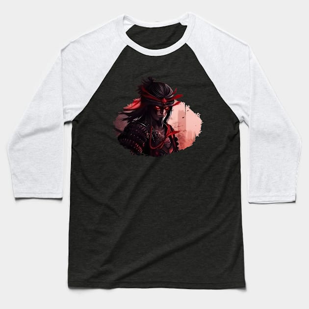 Samurai Warrior - Anime Shirt Baseball T-Shirt by KAIGAME Art